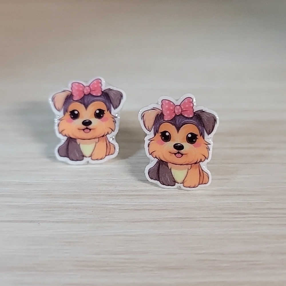 YORKIE GIRL Stud Earrings